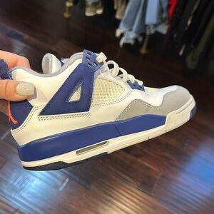 White and Blue Sneakers